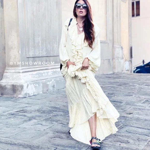 🔥Last 1🔥 MANGO Flowy maxi dress - Picture 3 of 10